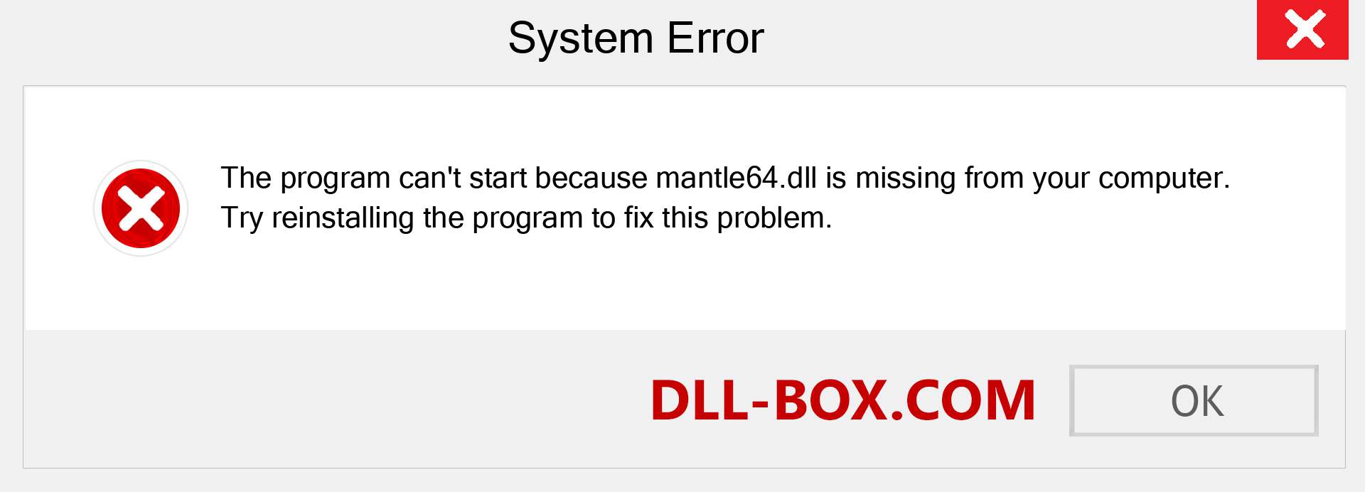  mantle64.dll file is missing?. Download for Windows 7, 8, 10 - Fix  mantle64 dll Missing Error on Windows, photos, images